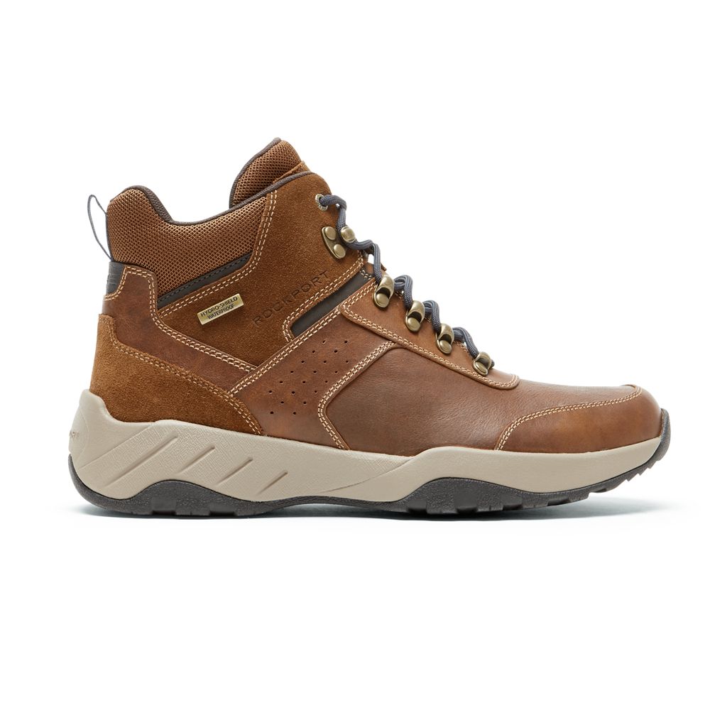 Botas Rockport Xcs Spruce Peak Trekker Waterproof Homem - Marrom ( 251-ZDVABC )